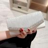 Pleated Evening Bag Wedding Gift Clutch Detachable Chain Shoulder Bags Handbag