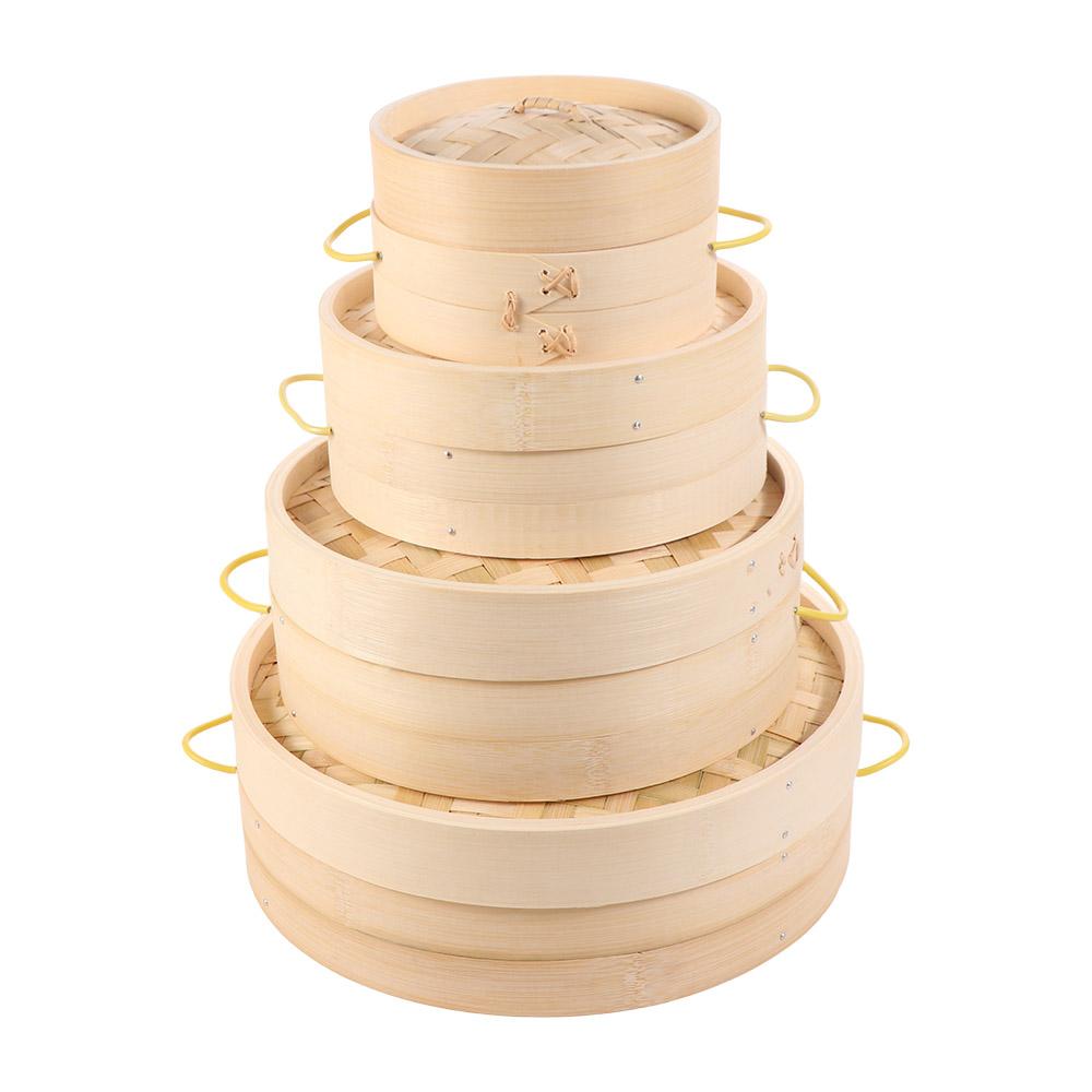 Anti-scald Cookware Buns Making Cover with Handle Fish Cage Kitchen Tool Bamboo Steamer Basket