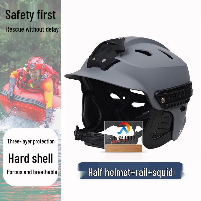 Marine Safety Helmet: Breathable, Impact-Resistant Full Face Protection for Water Sports and Flood Area Rescue.