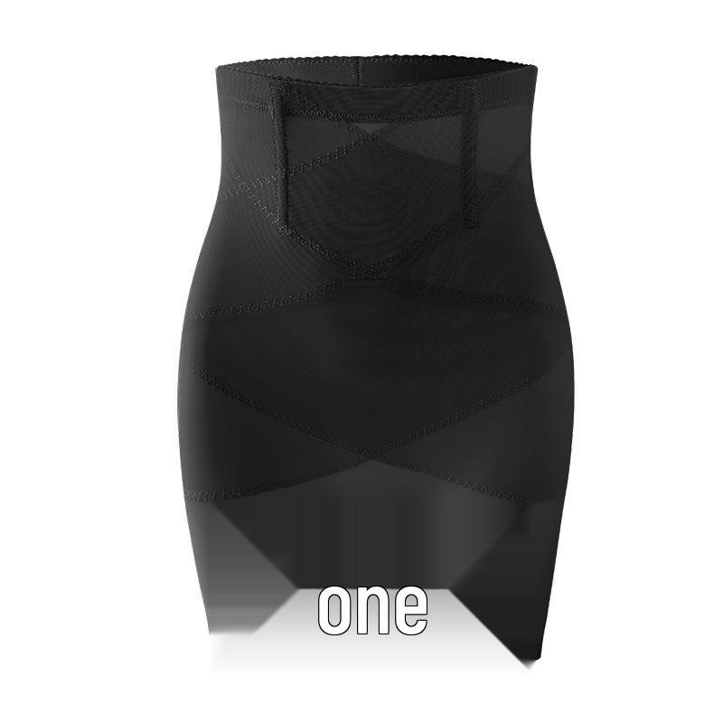 Women's Plus-Size Cross-Strap High-Waist Mesh Shapewear: Waist Cincher, Butt Lifter, Body Sculptor.