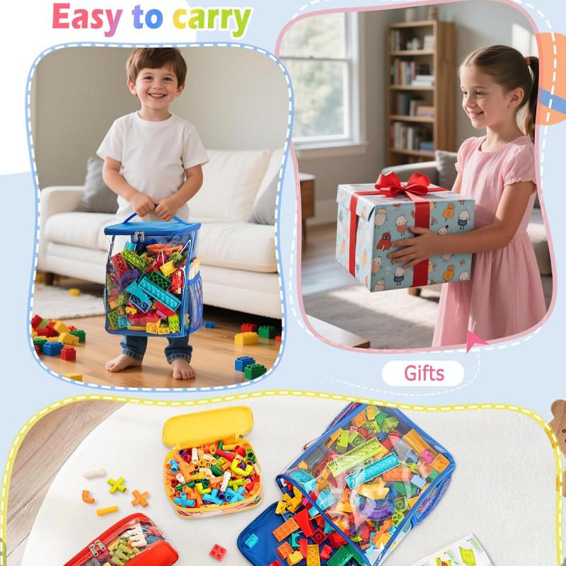 Childrens Toy Storage Bag With Pvc Material For Blocks And Puzzle Organizer For Kids Playroom
