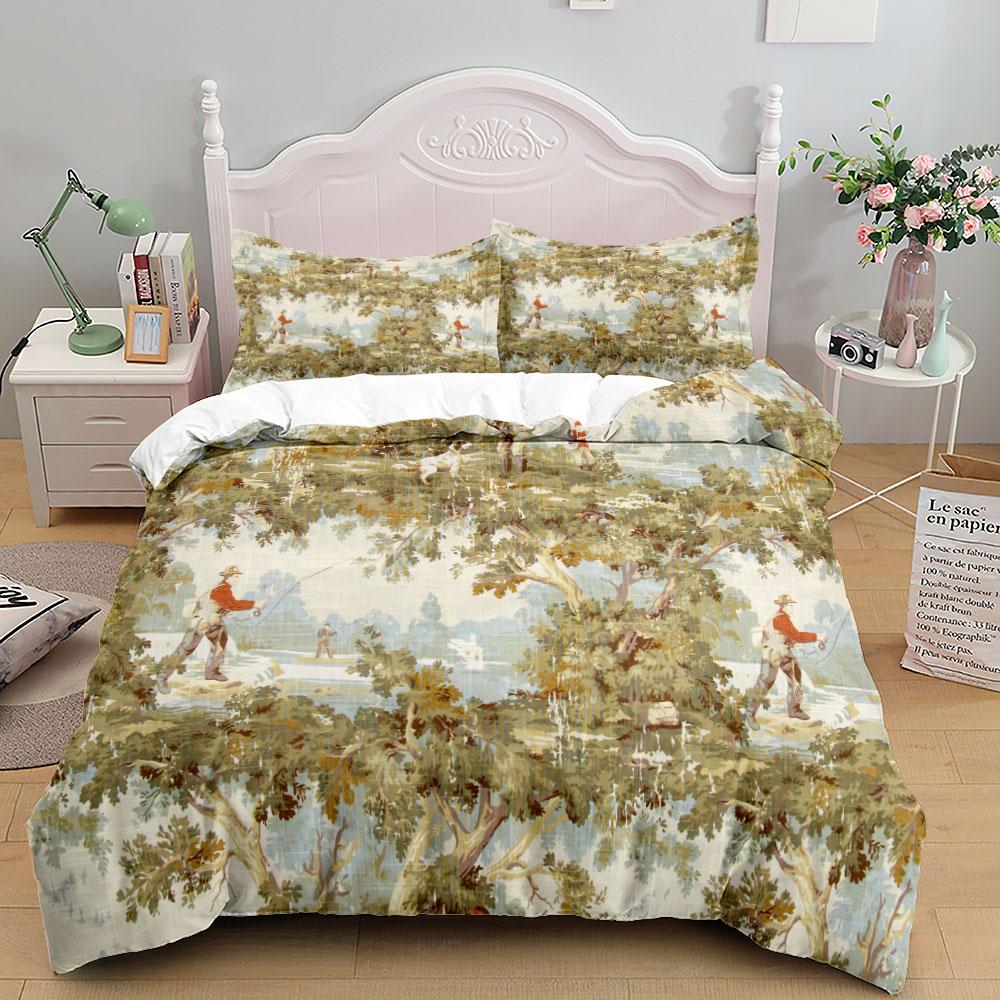 

Retro Cowboys Camou Duvet Cover Set King Queen Double Full Twin Single Bed Linen Set EU single(135x200cm)