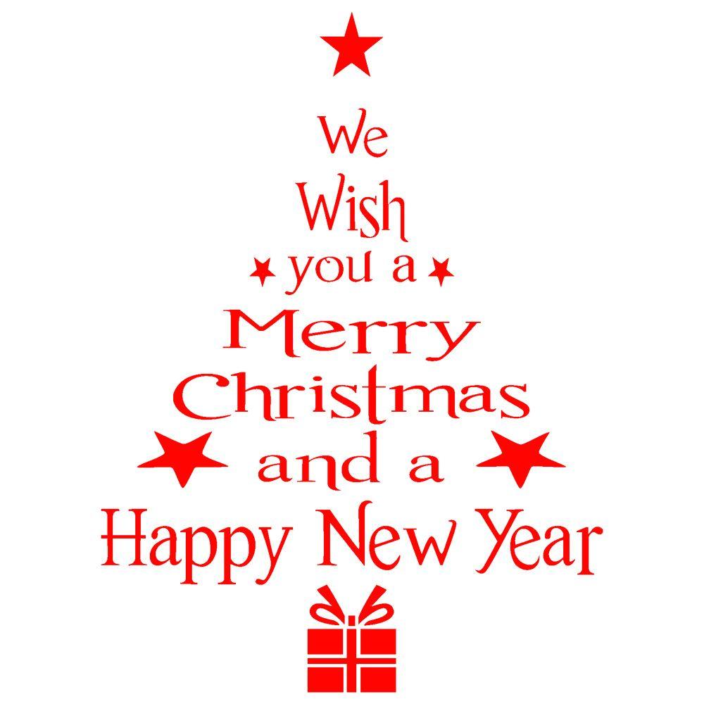 Art New Year Home Merry Christmas Xmas Tree Posters Window Decal Decor Wall Stickers