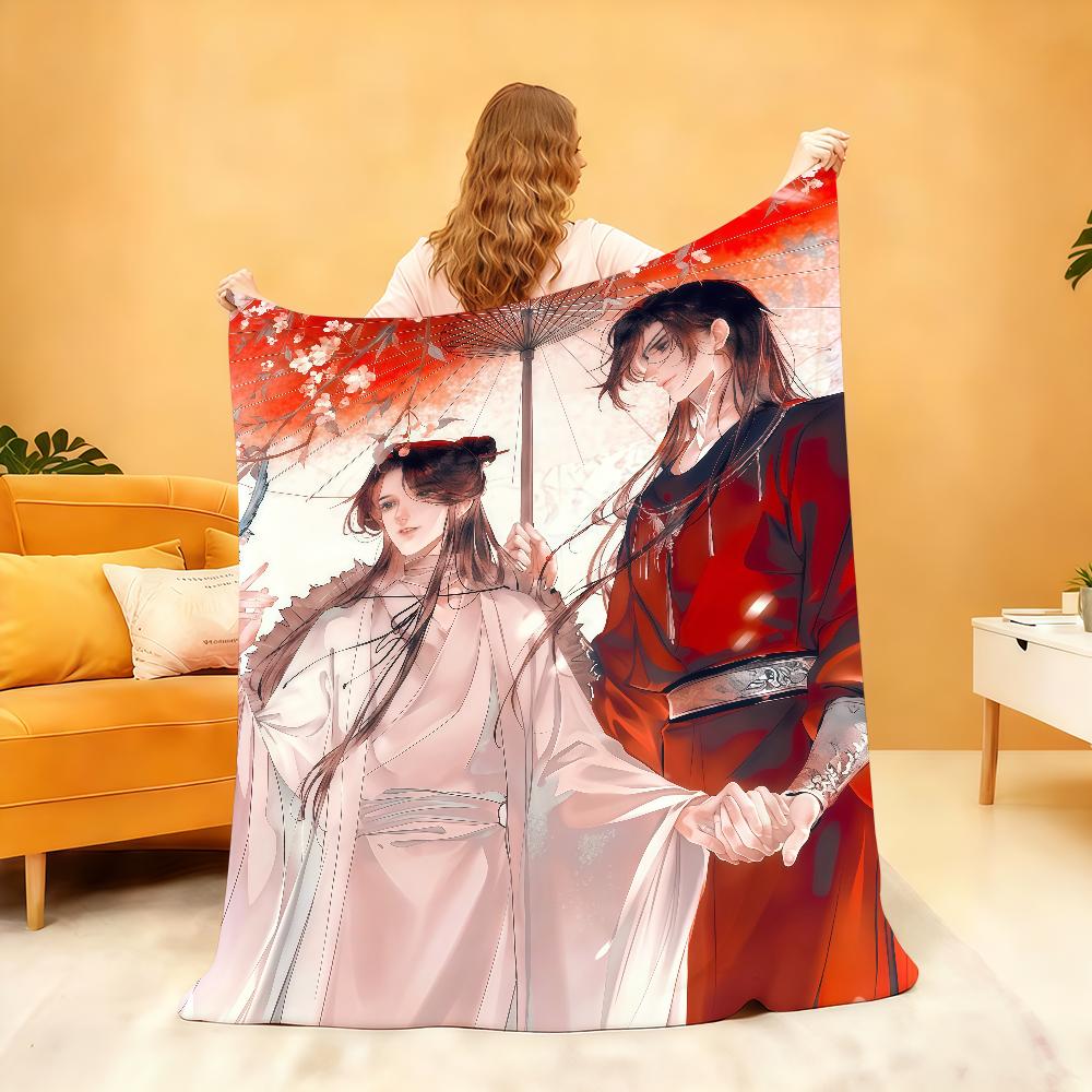 Hot H Heaven O Official B Blessing Cartoon Blanket For Soft Throw Blanket for Picnic Bed Sofa Home Bedroom Cozy Warm Comfortable