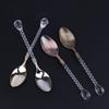 3*Crystal Handle Small Coffee Spoon Sugar Tea Dessert Cutlery Kitchen Tableware