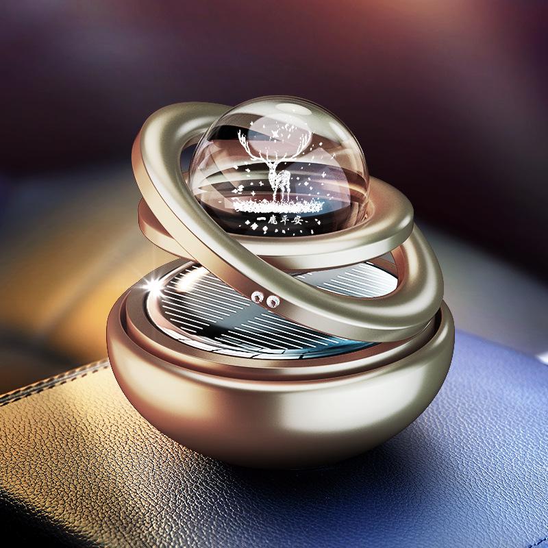 Interstellar Suspension Solar Car Air Freshener - Aluminum Alloy Perfume Ornament