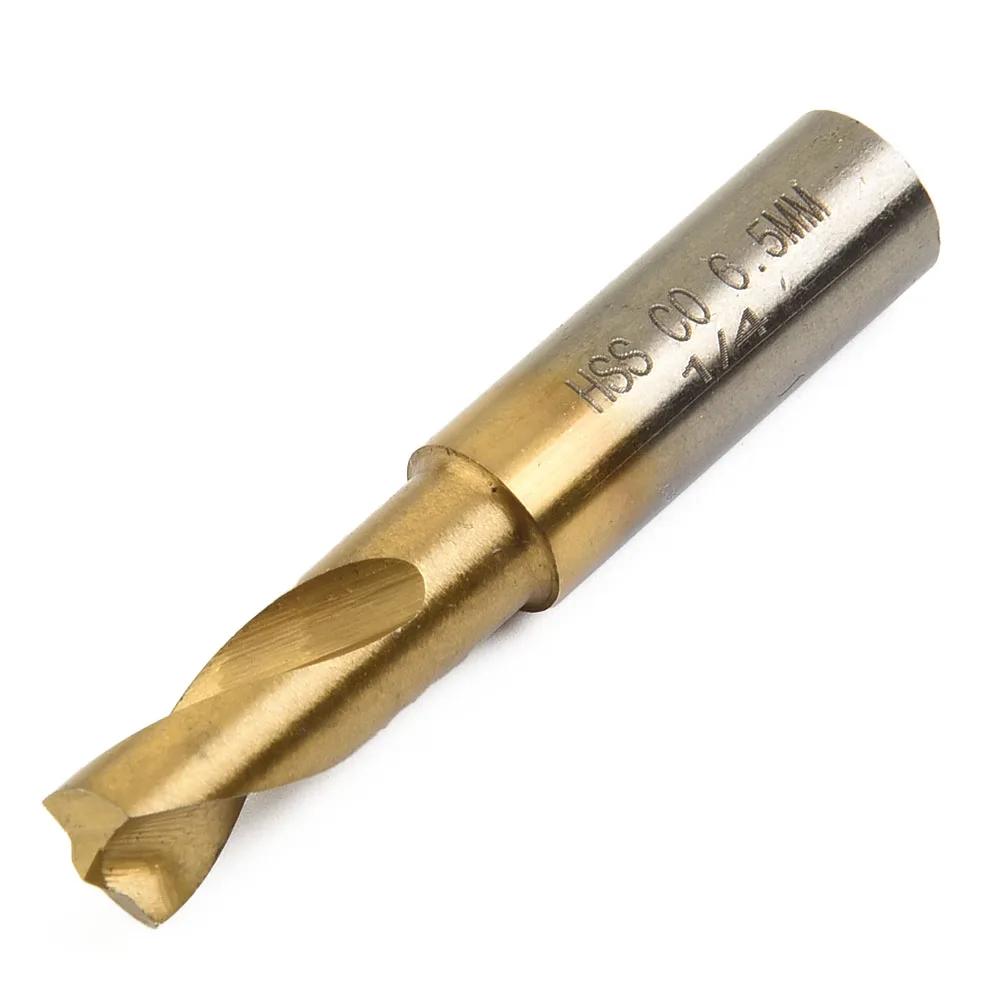 3pcs HSS Cobalt Spot Weld Cutter Drill Bit Set Flat Shaft for Sure Grip Sizes 65mm 8mm 10mm Special Centering Nib Design