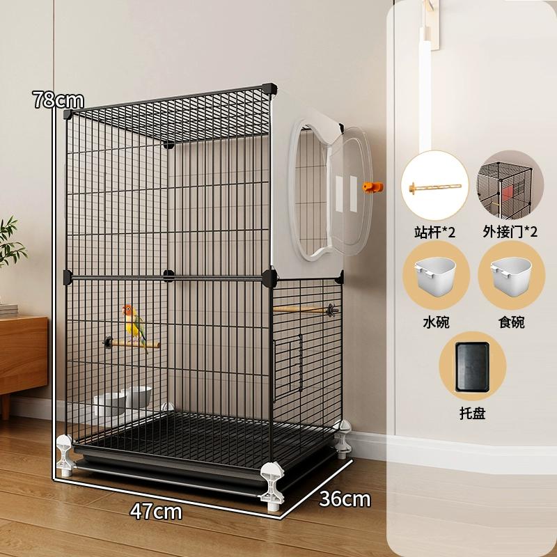 Large Bird Cage for Parrots New Design Luxury Villa for Budgies Cockatiels Lovebirds Spacious Premium Aviary with Modern Feature