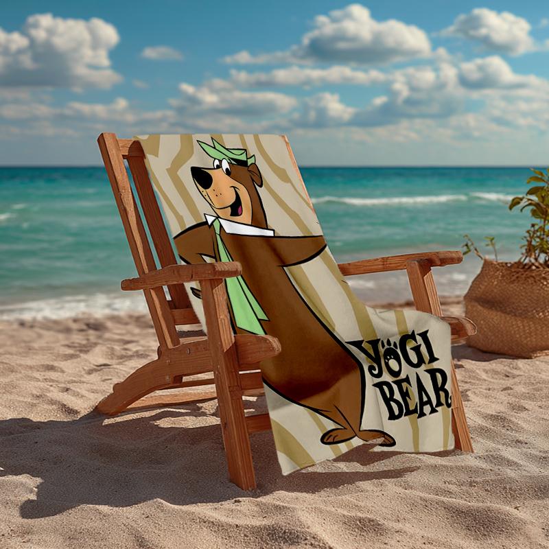 Yogi Bear Show Fashion Beach Towel: Ideal for Summer Adventures Soft, absorbent and quick drying suitable for swimming and bathing
