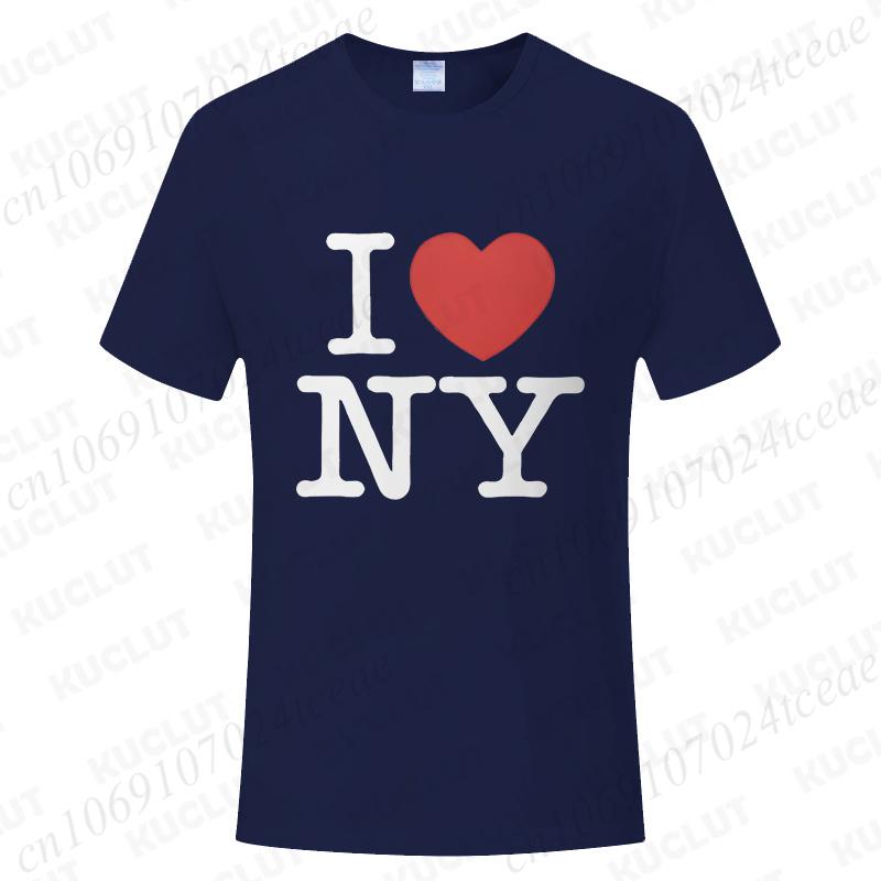 Футболки унисекс для женщин I Love NY Футболка с надписями I Love New York Напечатанные наряды Футболка в уличном стиле S