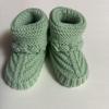 Scarpine da Bambino in Lana Lavorate a Maglia a Mano per Primavera e Autunno (0-6 mesi)