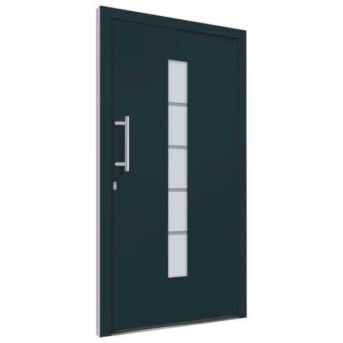 VidaXL Porte d'entrée Aluminium et PVC Anthracite 100x200 cm