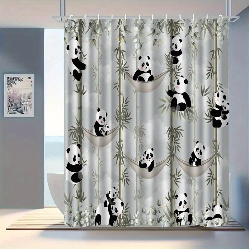Easy Care Shower Curtain With Hooks Waterproof Anti-mold Cute Simple Style Quick Install For Home Hotel Apartment Dorm Bathroom