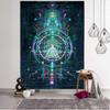 VIKAMA Psychedelic Wind Mushroom Tapestry Fadeproof Scifi Wall Wall Hanging Game Room Escape Room Music Festival Wall Tapestry