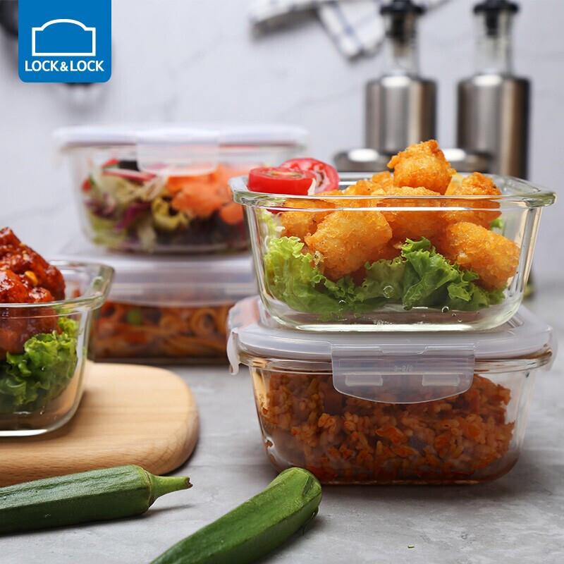 LocknLock Heat-Resistant Glass Food Storage Set
