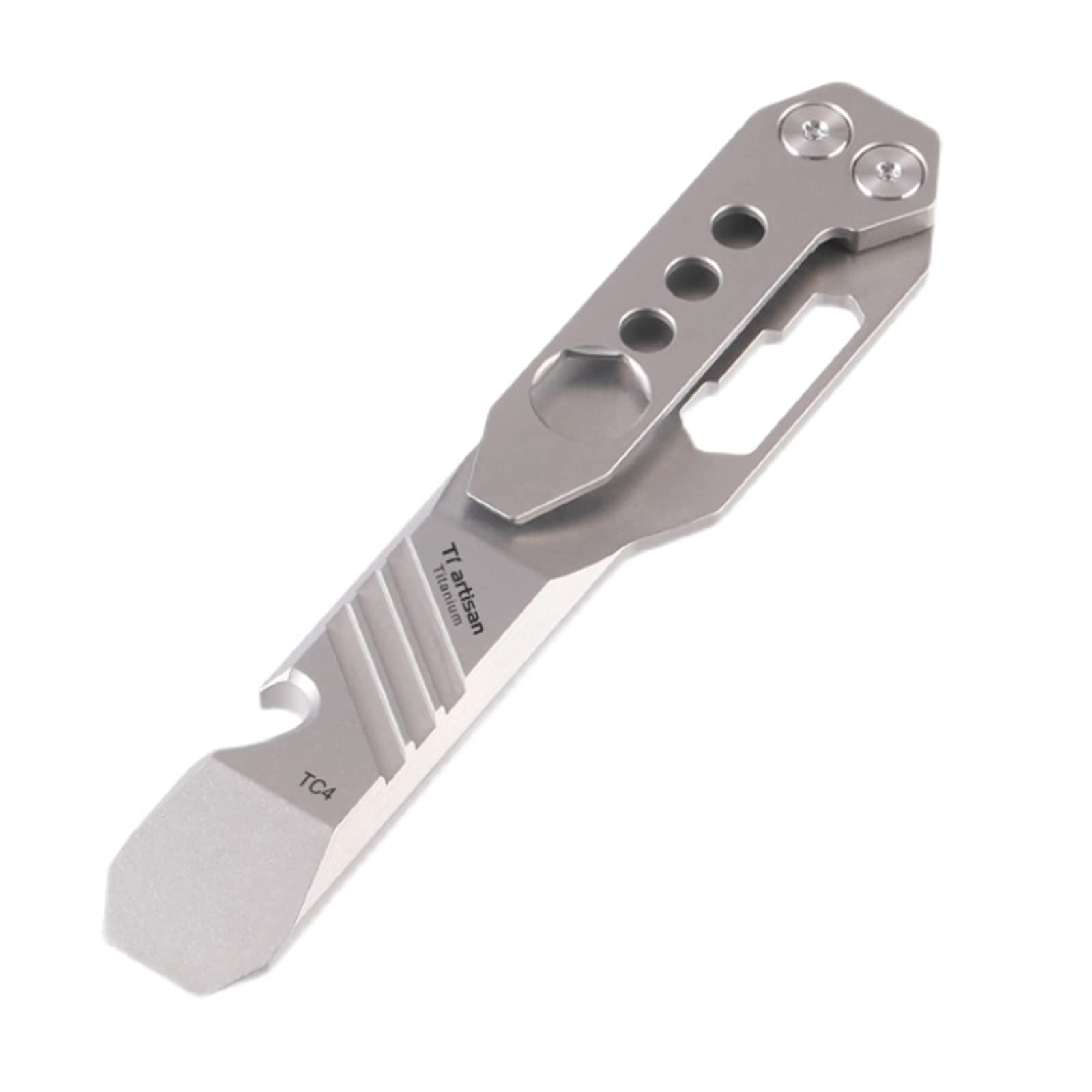 

Ti artisan Открывалка для бутылок EDC Титановый сплав Ломик EDC Портативный Дорожный Походный Многофункциональный инструмент (Серый) серый