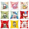 45*45cm Japanese-style Fortune Cat Cushion Cover Pillowcase Sofa Cushions Pillow Cases Flannel Pillow Covers Home Decor
