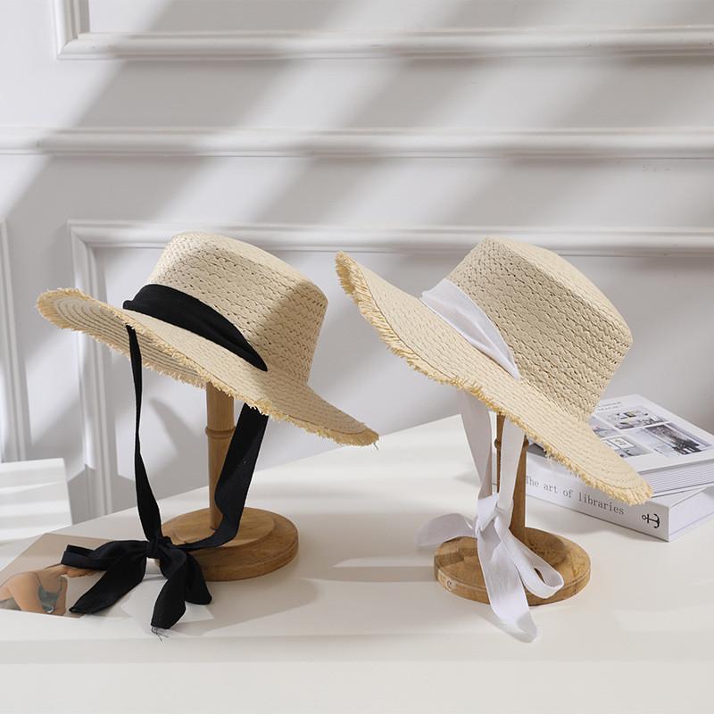 Strohhut Sonnenschutz mit breiter Krempe für Strand und Outdoor Sonnenschutz