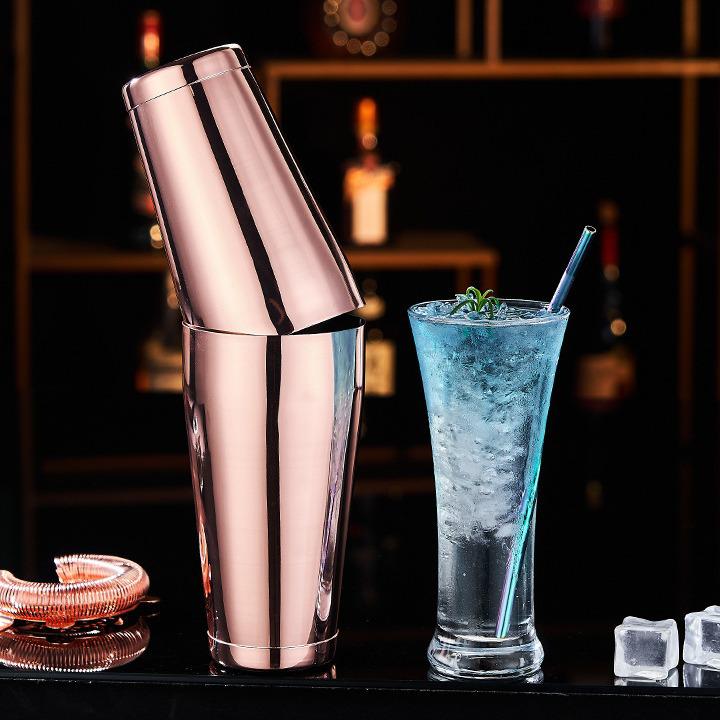 Boston 304 Stainless Steel Cocktail Shaker Set - Bar Tool Kit