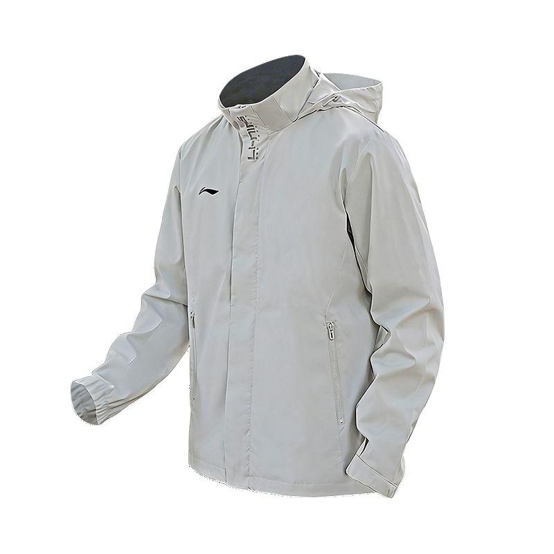 Li Ning Модная уличная повседневная спортивная ветровка мужская верхняя одежда AFDN753-5 XXL