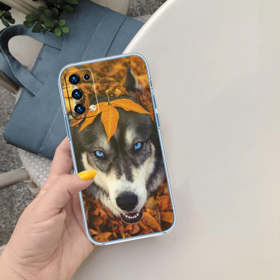 

CJ66 Husky Puppy Dog Transparent Phone Case for Motorola Moto G40 G04 G05 One Ace Action Fusion + Plus Hyper Macro Vision Zoom Motorola One Fusion+