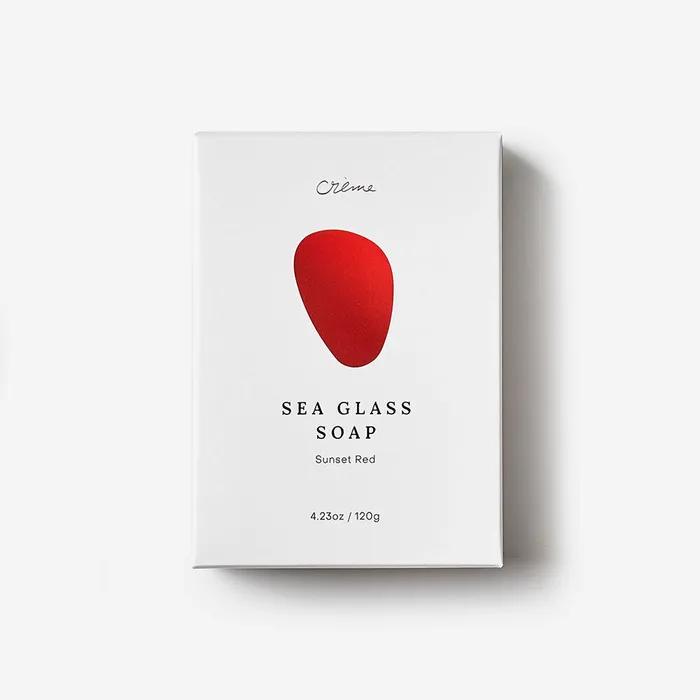 

Seaglass soap resembling the sea_Sunset Red Sunset Red