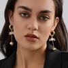 Alloy Geometric Fashionable Earrings For Women In Chic Gold Finish Plated