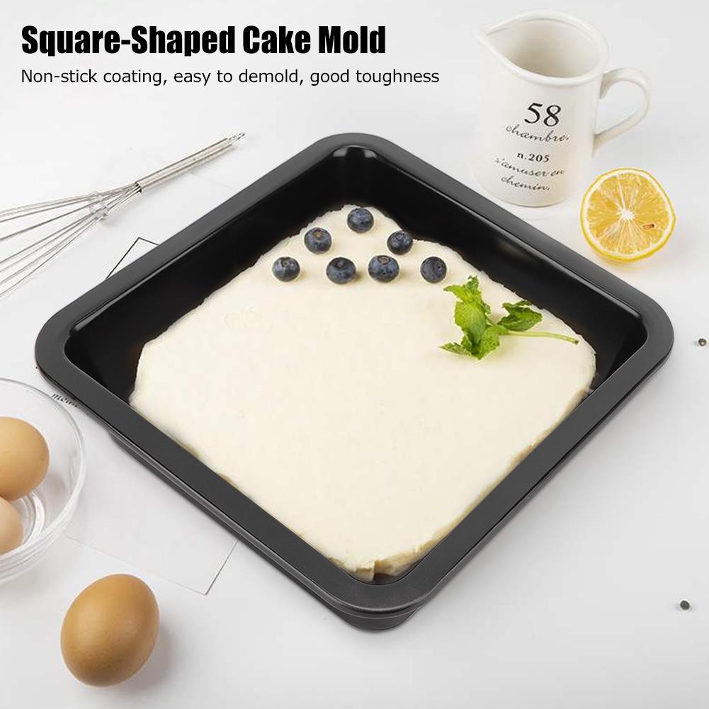 2Pcs ‑Shaped Non‑Stick Cheese Cake Pizza Mold Tray Bakeware Kitchen Baking Tools(Black )