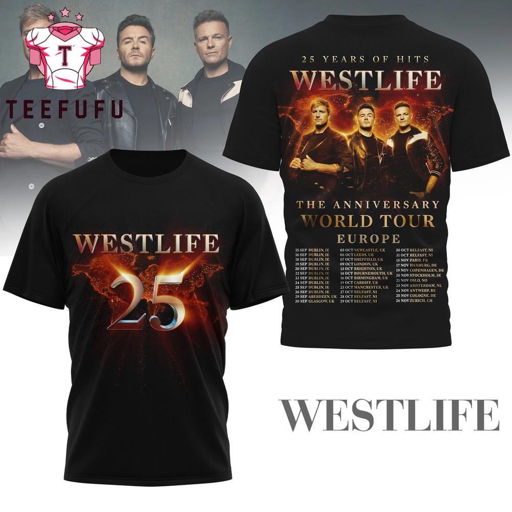 Camisa 3D Westlife 2026 World Tour Europa
