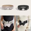 Womens Cummerbundle Cipri Waist Belt Oval Metal Buckle Accessories Clothing