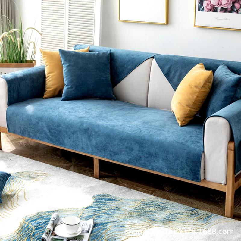 Four Seasons Universal Waterproof Sofa Cover Sofa Pet Changing Pad Nordic Modern Solid Color Non-slip Covers for Sofa Protective