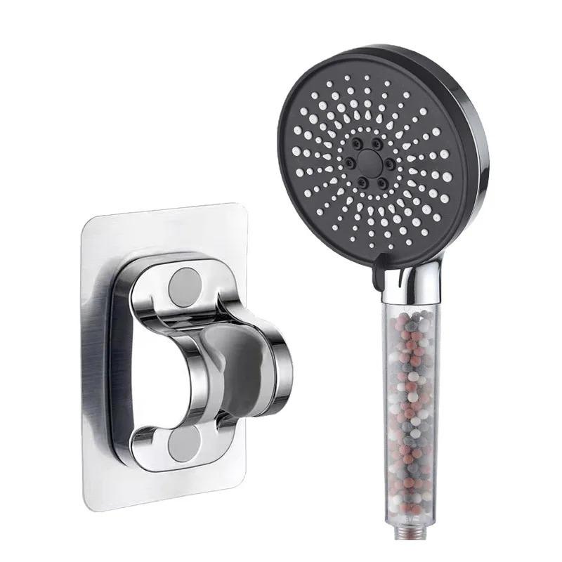 Adjustment 5-speed Water Filter Shower Head High Pressure Negative Ion Hard Water Softening Shower Head Set