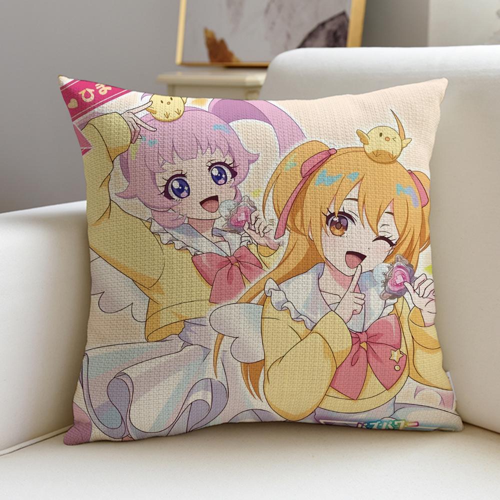 Cute HHimitsu No AiPriS Cushion Cover Breathable and Skinfriendly Linen Pillowcase Square Removable and Washable Cushion