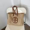 Nuova piccola borsa intrecciata fresca colore a contrasto paglia moda tendenza borsa da donna borsa a spalla borsa a mano