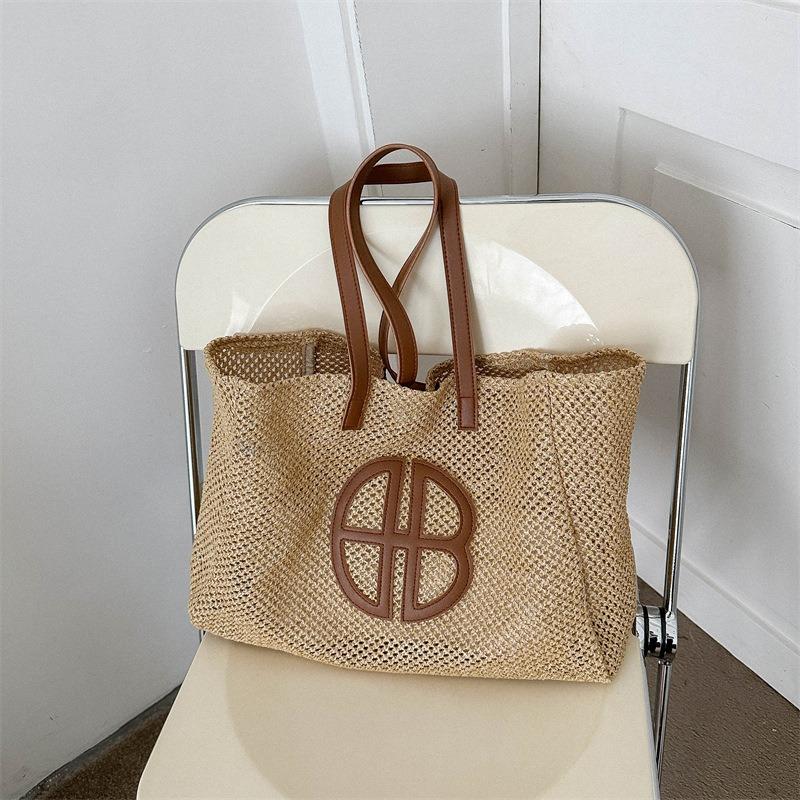 Nuova piccola borsa intrecciata fresca colore a contrasto paglia moda tendenza borsa da donna borsa a spalla borsa a mano