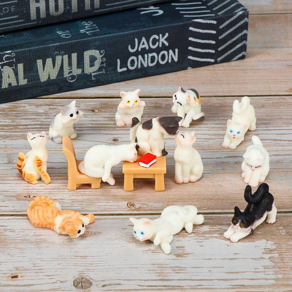 Creativity Cute Crafts Cartoon Simulation Animal Ornaments Cat Micro Landscape