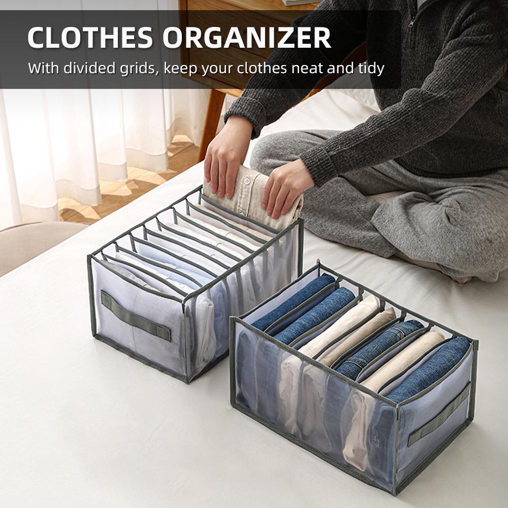 7 Grids/9 Grids Clothes Organizer Closet Organizer Storage Drawer Dividers with Handle Wardrobe