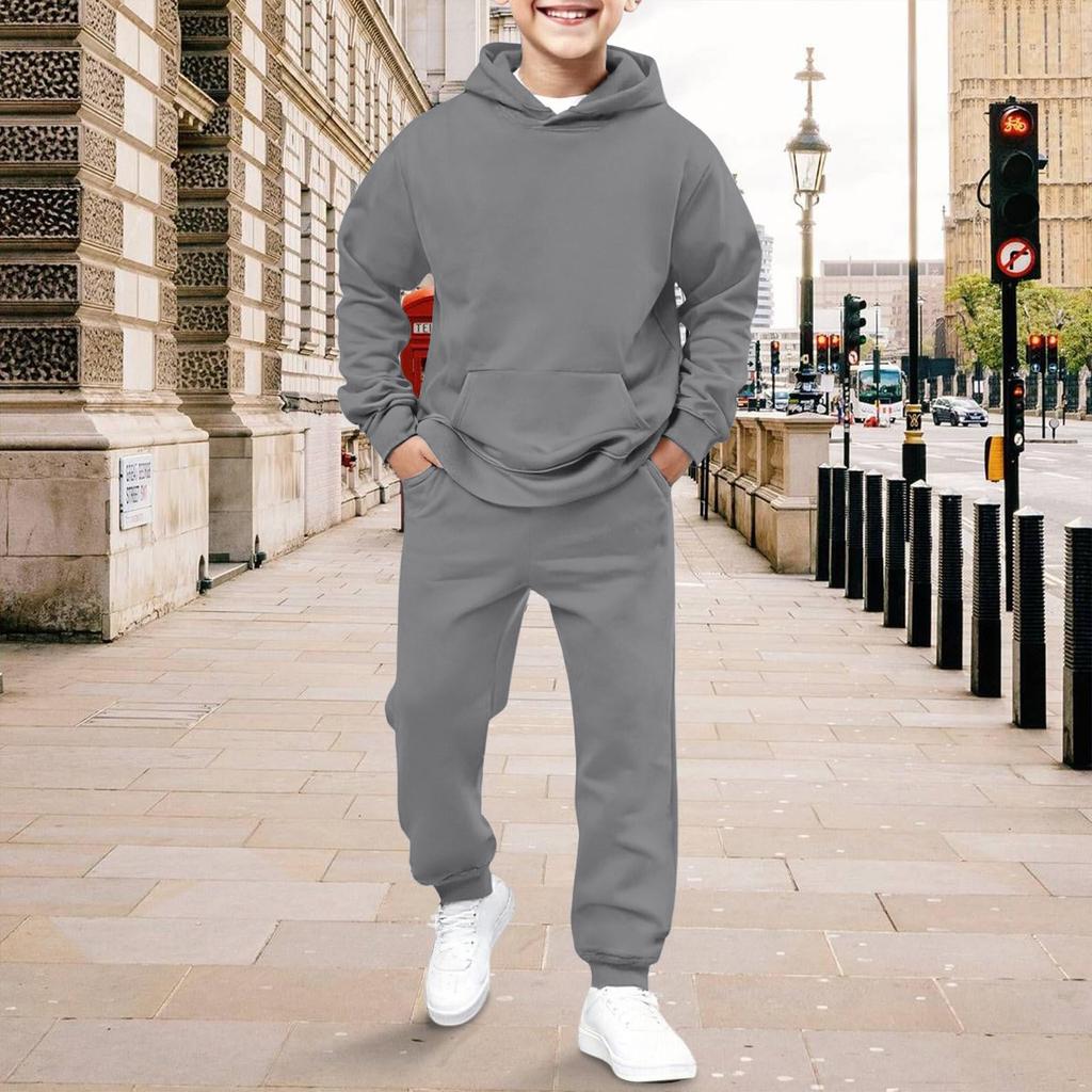 Jungen Bekleidungssets Winter Hoodie Warme Kuschelkleidung Zweiteilige Outfits Für Kinder Trainingsanzug Freizeitanzug Bequem