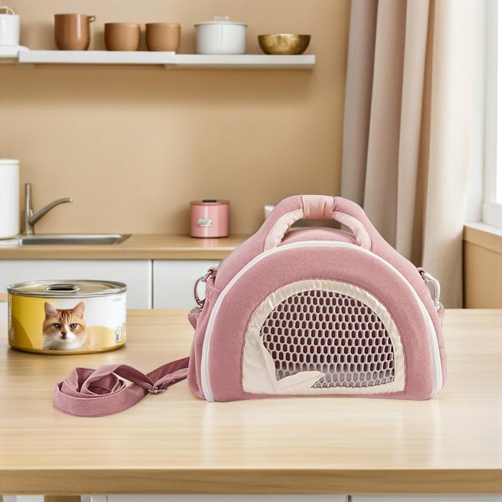 Small Animal Carrier Bag Portable Pet Shoulder Bag for Hamster Sugar Glider Rat Guinea Pig - Breathable Outdoor Travel Carrier