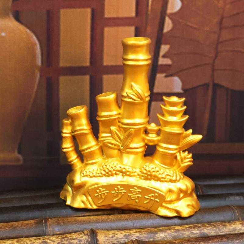 Prosperous Bamboo Ornament Yuanbao Festival, Suitable for Living , Study Room, Desktop, Office Decoration, Leadership Pr