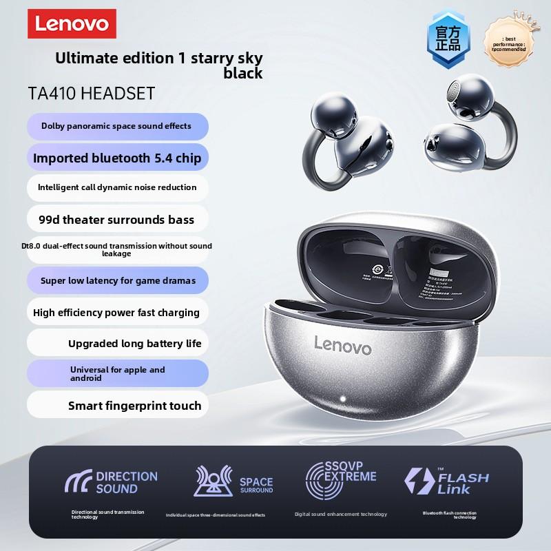 Original Lenovo TA410 Bone Conduction Wireless Earphones OWS 5.4 Bluetooth Headphones Stereo Music Call Noise Cancelling Earbuds