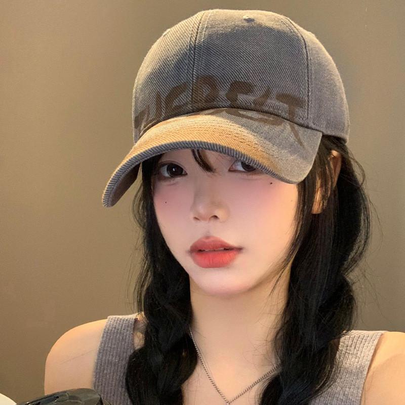 Vintage Washout Letter Baseball Cap For Men And Women Casual Sun Hat