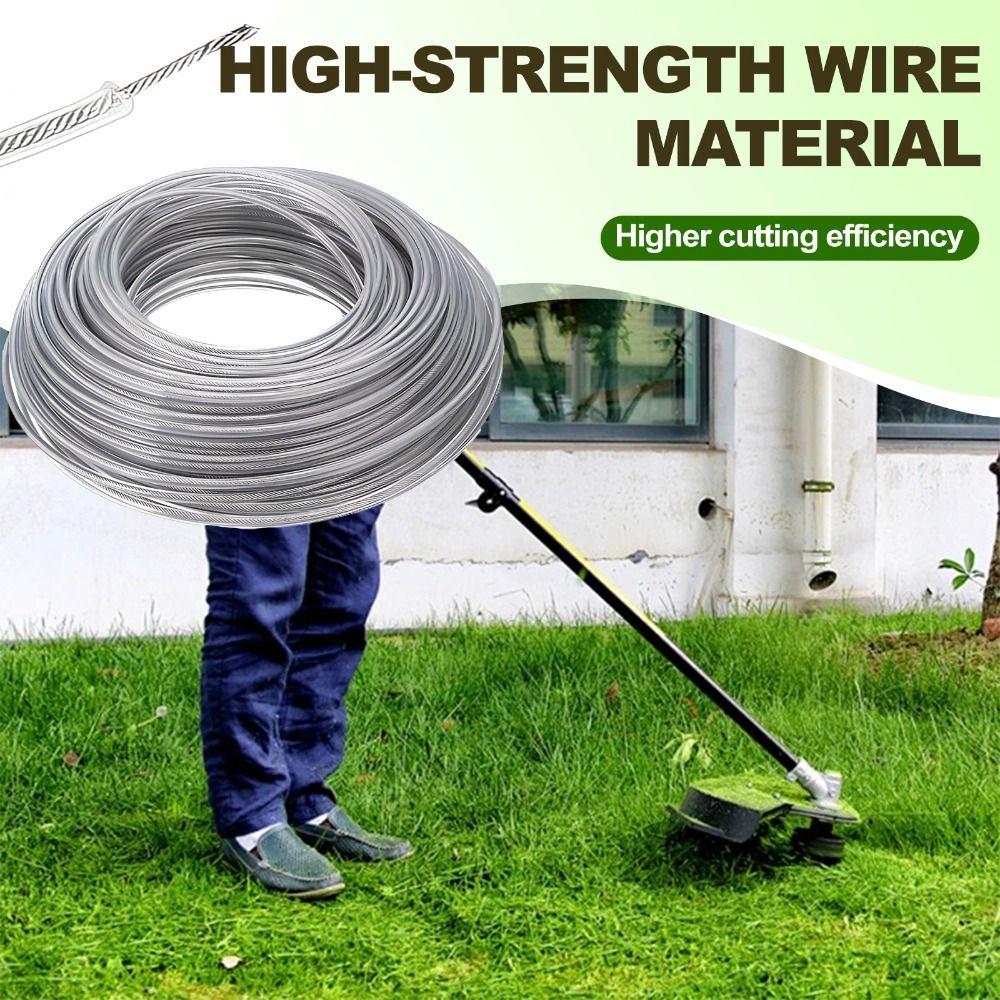 Nylon and Steel Wire Grass Trimmer Line 5m/10m/15m*2.4mm/2.7mm/3mm Trimmer Rope  Garden Maintenance