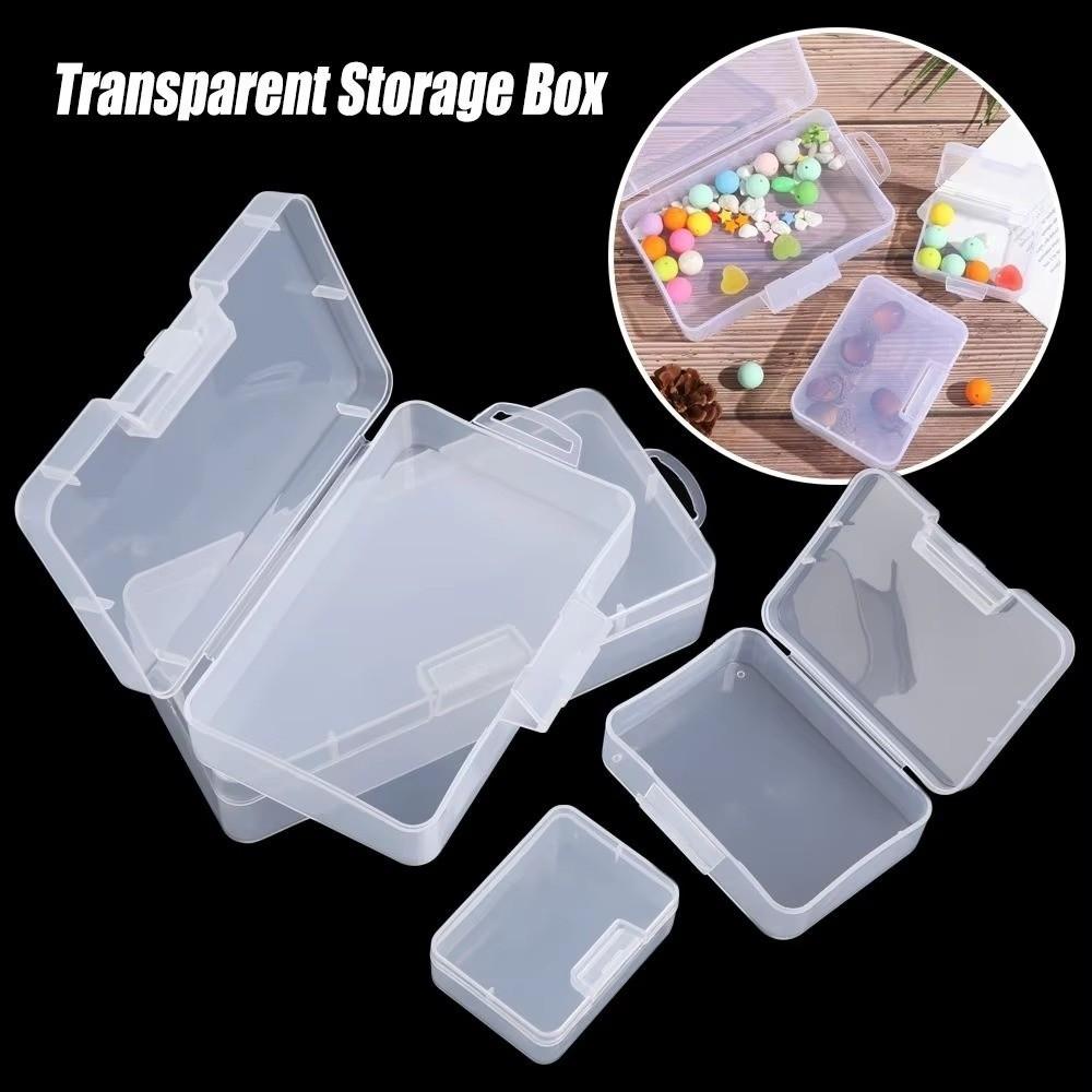 Flip Cover Transparent Storage Box Rectangle Sewing Storage Box  Jewelry Storage