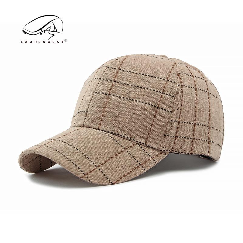 

Spring and autumn new plaid hardtop baseball hat men s and women s outdoor sun protection visor casual retro cap Adjustable хакі