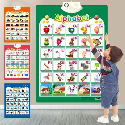 Kids Talking Alphabet Poster With Numbers Animals Music | Educational Learning Wall Chart Toy For Toddlers & Preschool