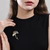Retro Elegant Ginkgo Leaf Brooches For Women Wedding Party Flower Brooches Pin Fashion Brooch Femme