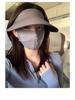 Women's UV Protection Visor Hat with Face Covering and Large Brim
