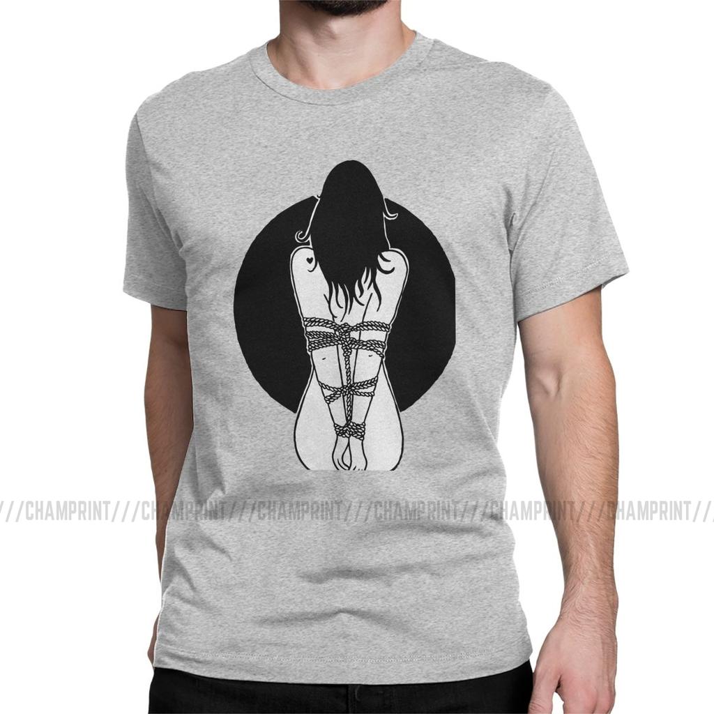 Mens Bind Shibari T Shirt BDSM Dominant Submissive Slave Play Sexy Sub Cotton Clothes Vintage O Neck Tee Shirt Summer TShirt