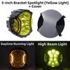 5/7 Inch Powerful LED Off White Yellow Road Light For ATV SUV Car Motorcycle Automobile LED Sport Work Lamps Car Headlamp